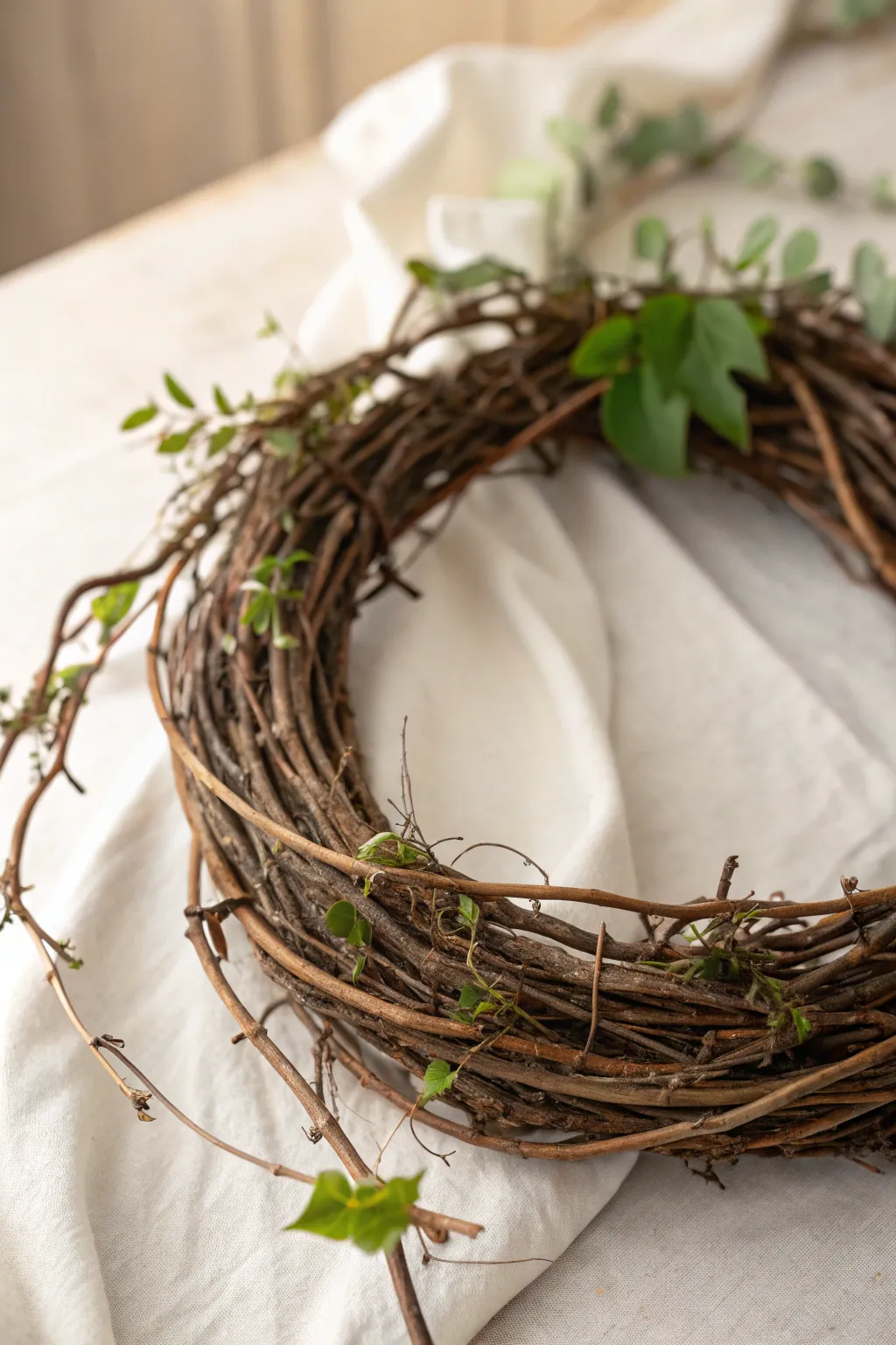 Embrace the natural elegance of a grapevine wreath for your eco-friendly holiday decor.