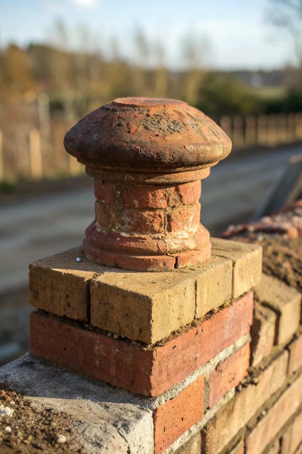 Add a touch of history to your space with vintage brick accents.