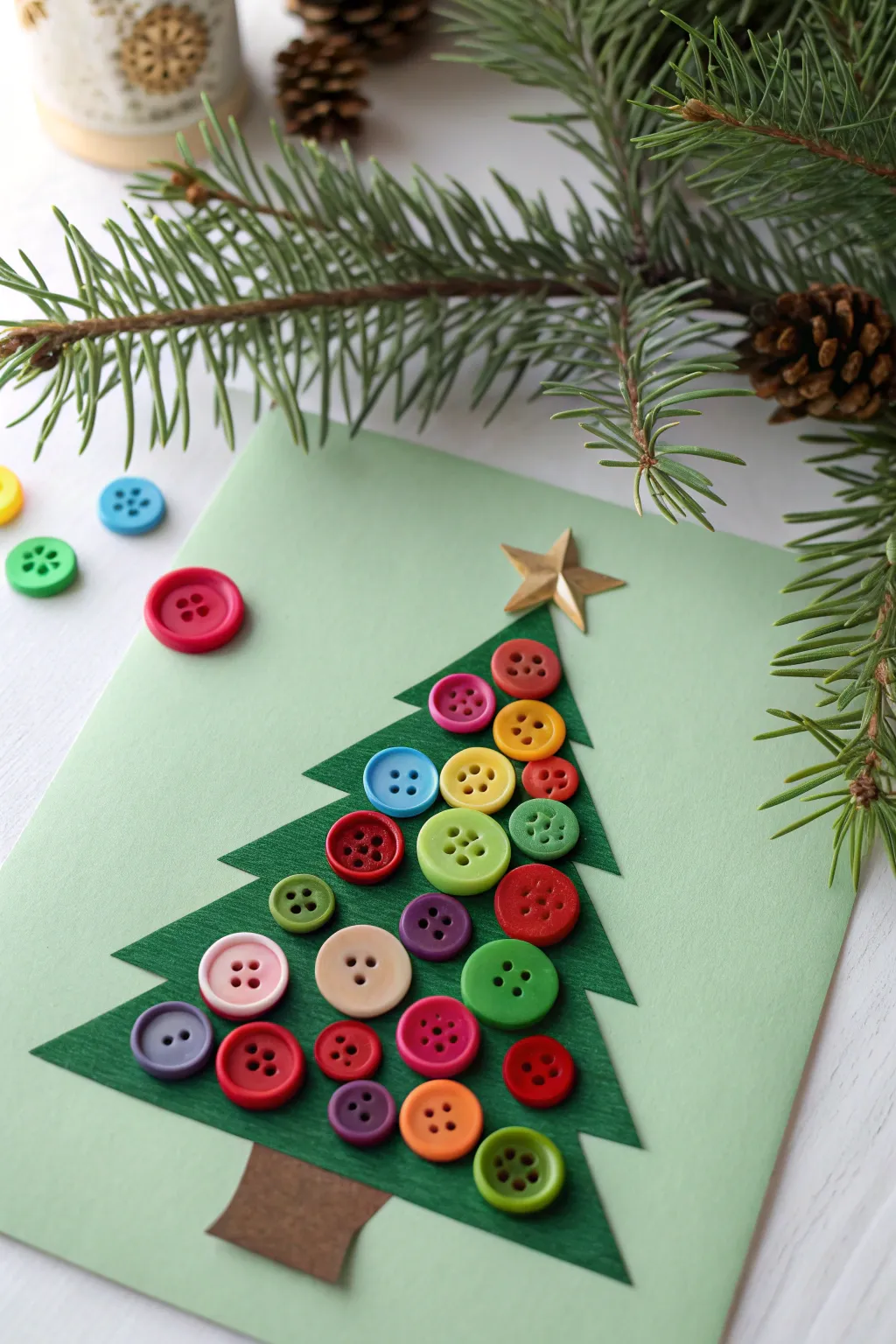 Celebrate creativity with this charming button Christmas tree craft—perfect for adding a personal touch to the festive season!