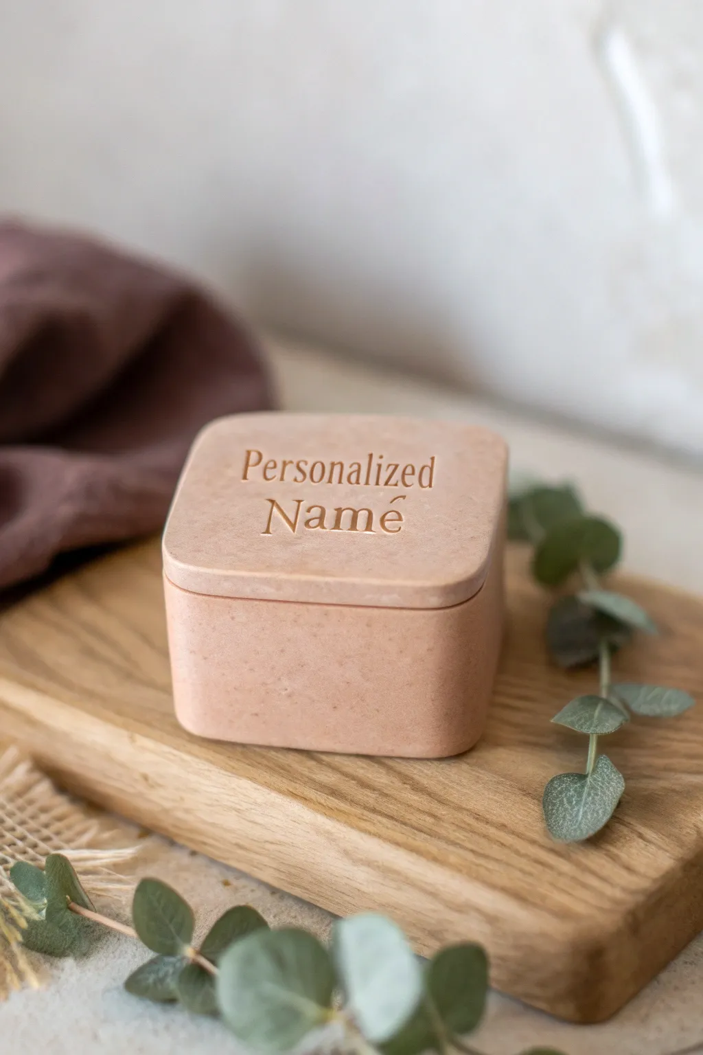 Crafted with love: a personalized clay box that speaks from the heart.