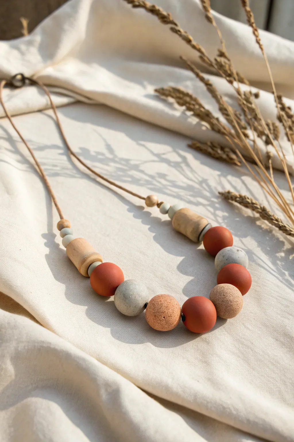 Elevate your style with handcrafted clay statement necklaces that blend simplicity with artistic flair.