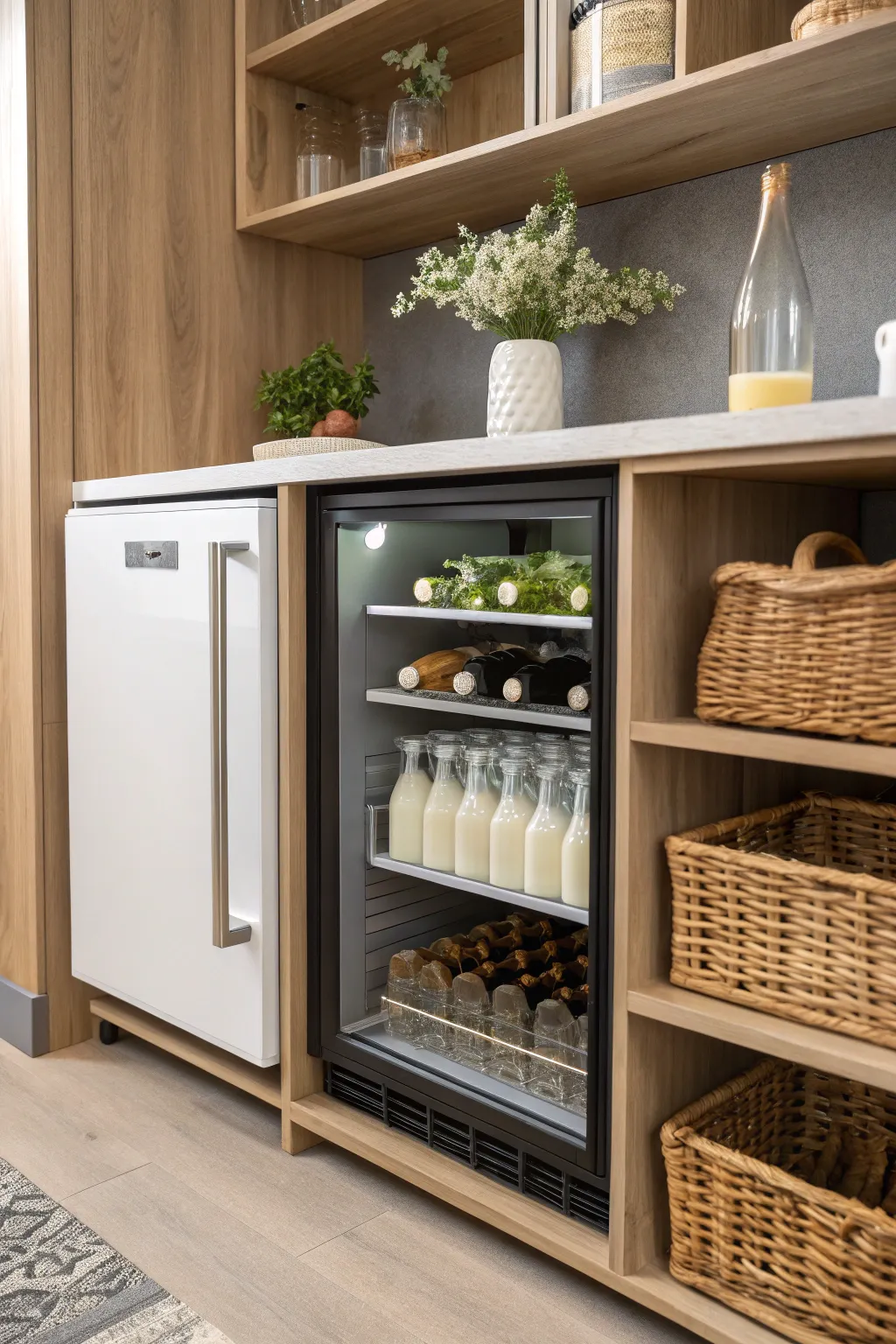Upgrade your coffee nook with a chic wine cooler for the freshest brews every morning.