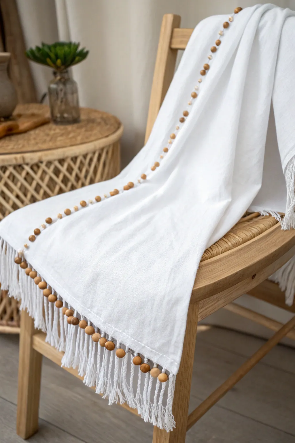 Transform your old tee into a bohemian masterpiece with fringe and beads. Simple, elegant, and uniquely you!