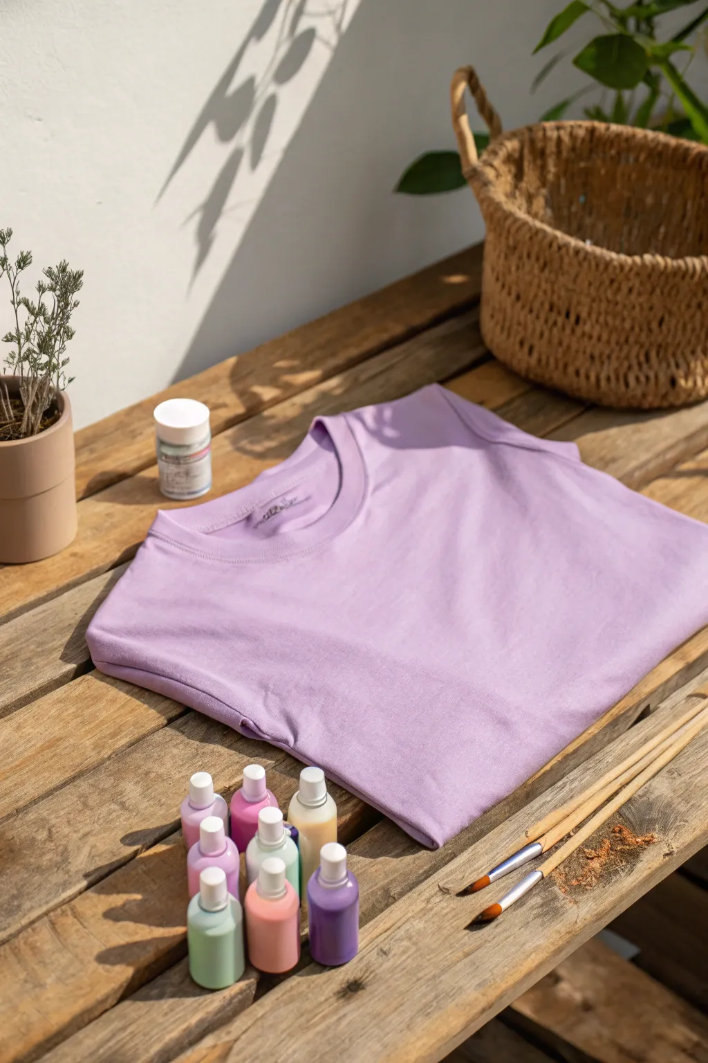 Craft your own style with eco-friendly fabric paint and embrace sustainable fashion in beautiful purple hues.