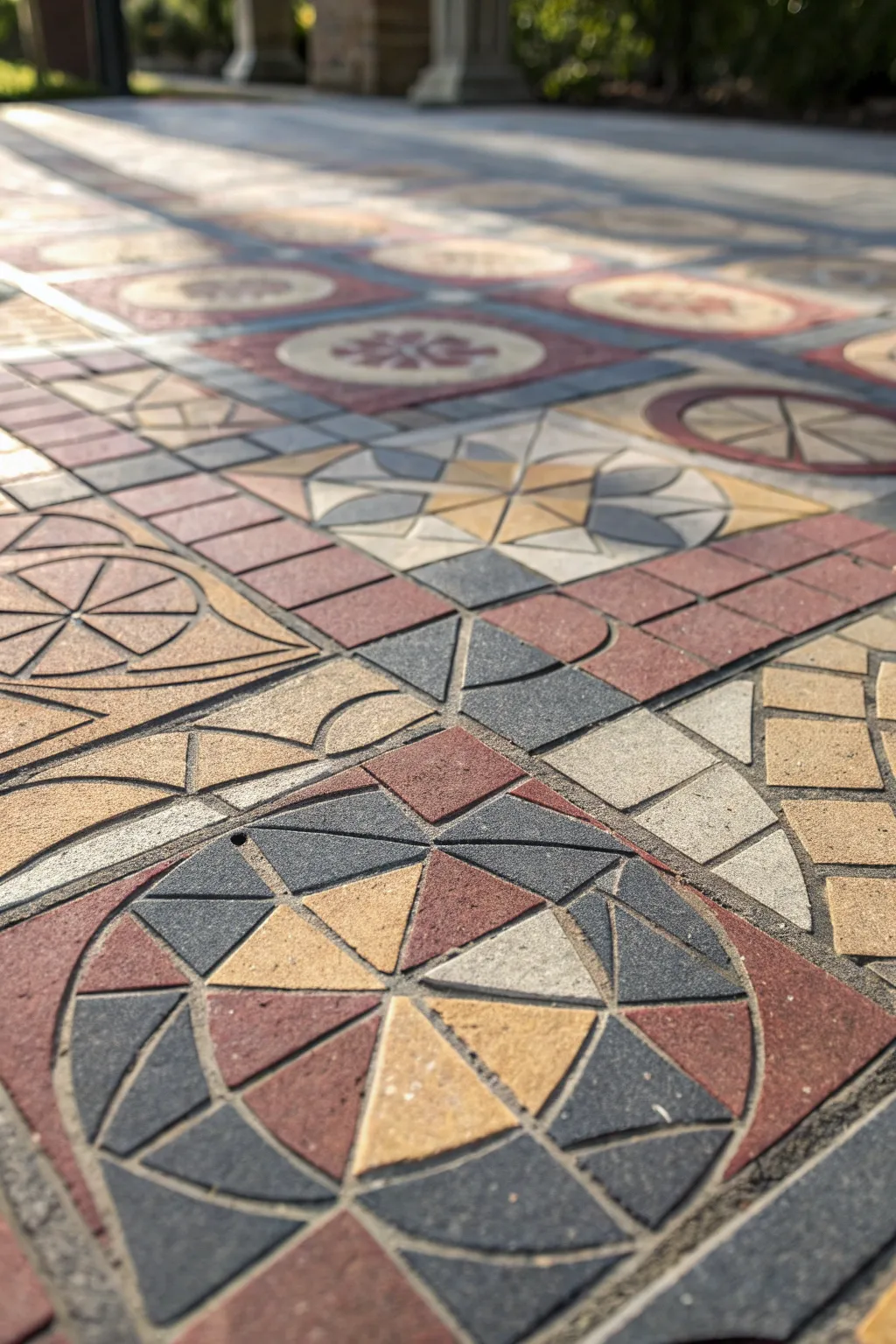 Craft your own masterpiece: Transform your patio with creative paver patterns.