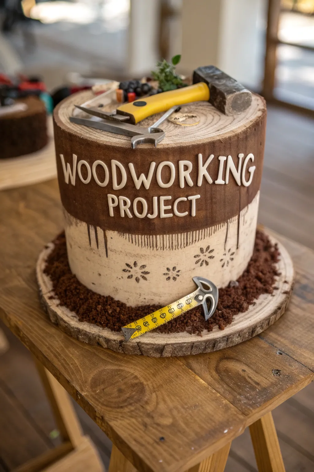 Celebrate craftsmanship with this stunning woodwork wonder cake, perfect for the DIY enthusiast in your life.