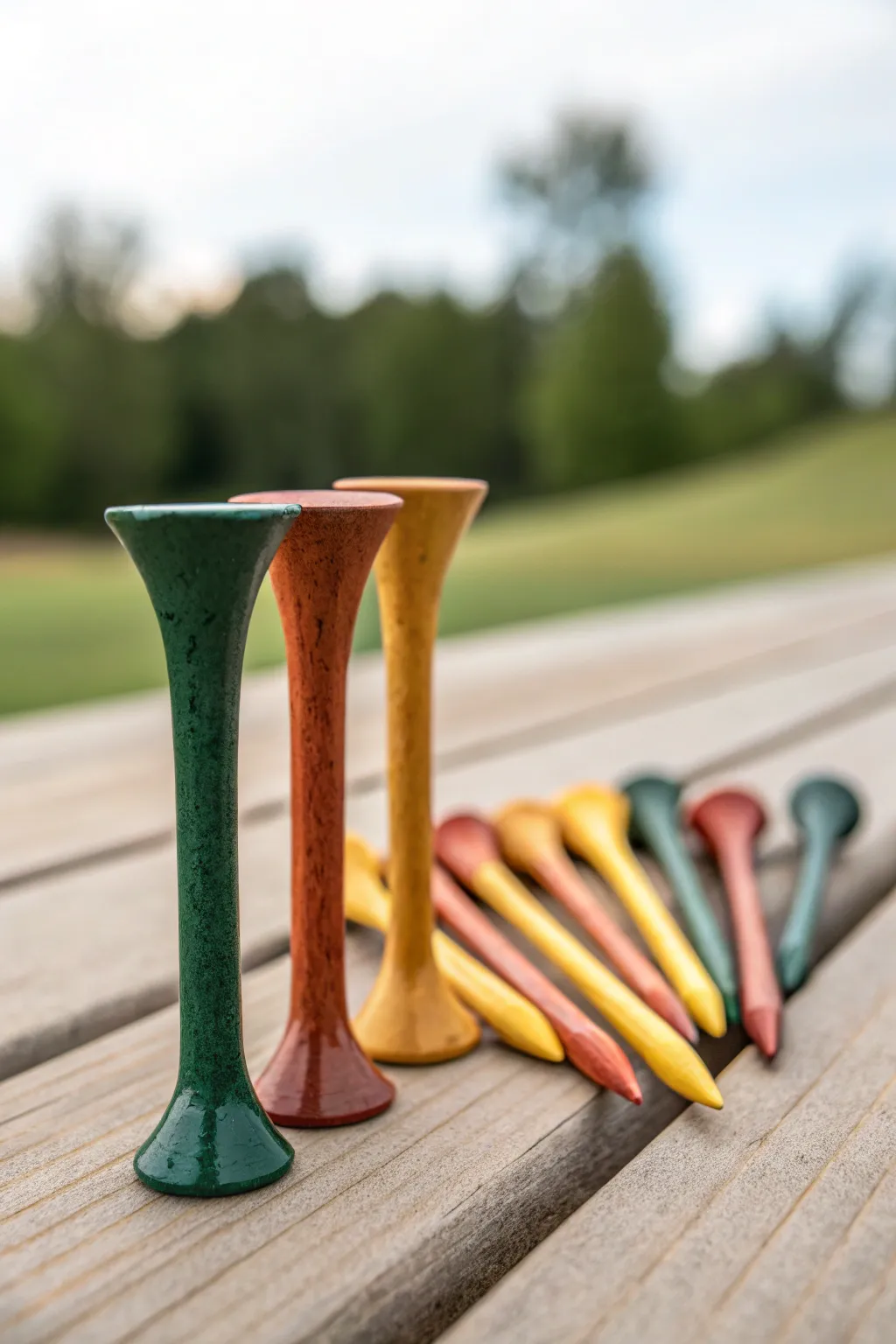 Crafted with Care: Vibrant Golf Tee Art for Dad's Special Day