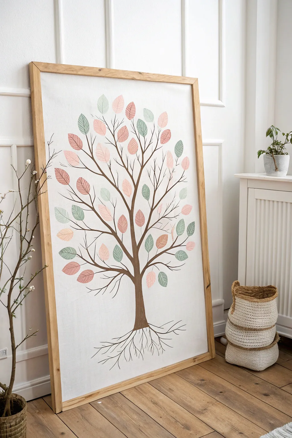 Celebrate family bonds with a touch of art - a beautifully crafted thumbprint family tree poster.