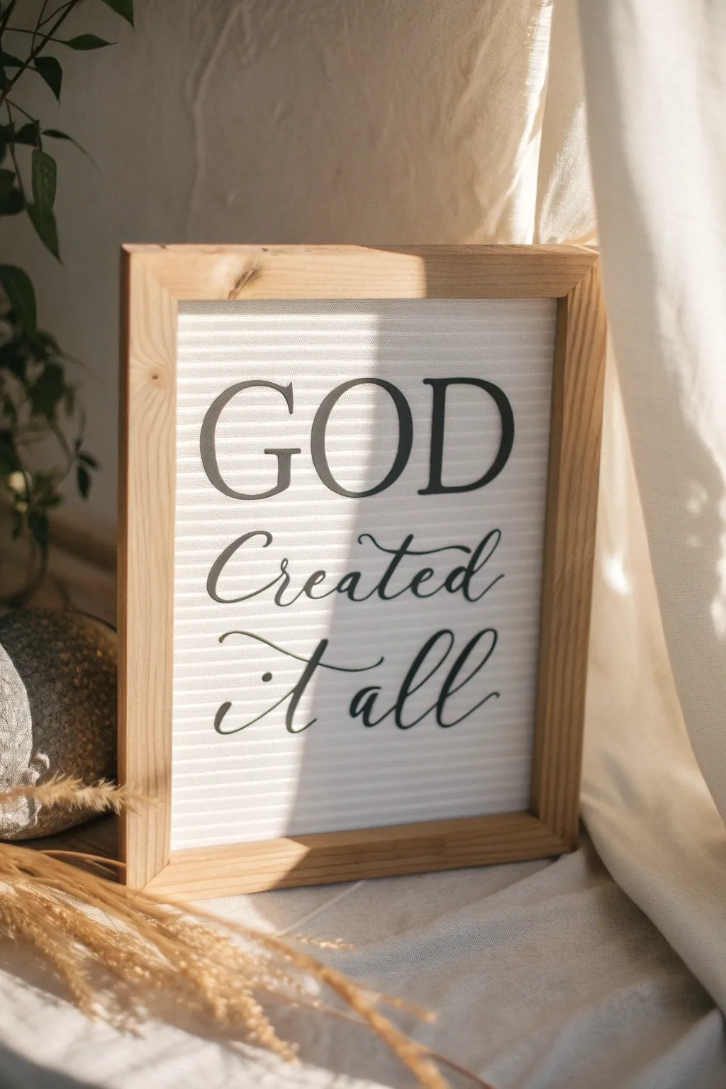 Elevate your space with the art of calligraphy: a minimalist masterpiece that speaks to the soul.