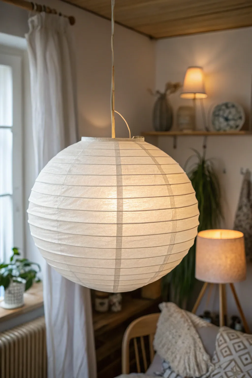 Embrace the calm with this elegant minimalist paper lantern—where simplicity meets sophistication.