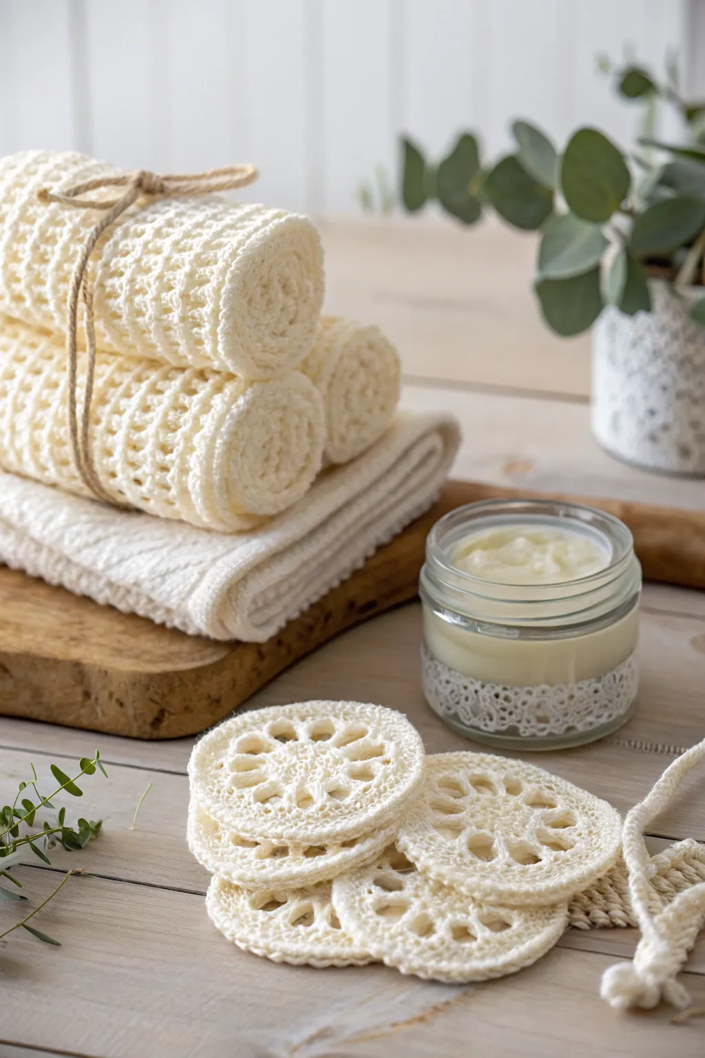 Indulge her senses with a hand-crafted crochet spa set that transforms everyday moments into luxurious rituals.