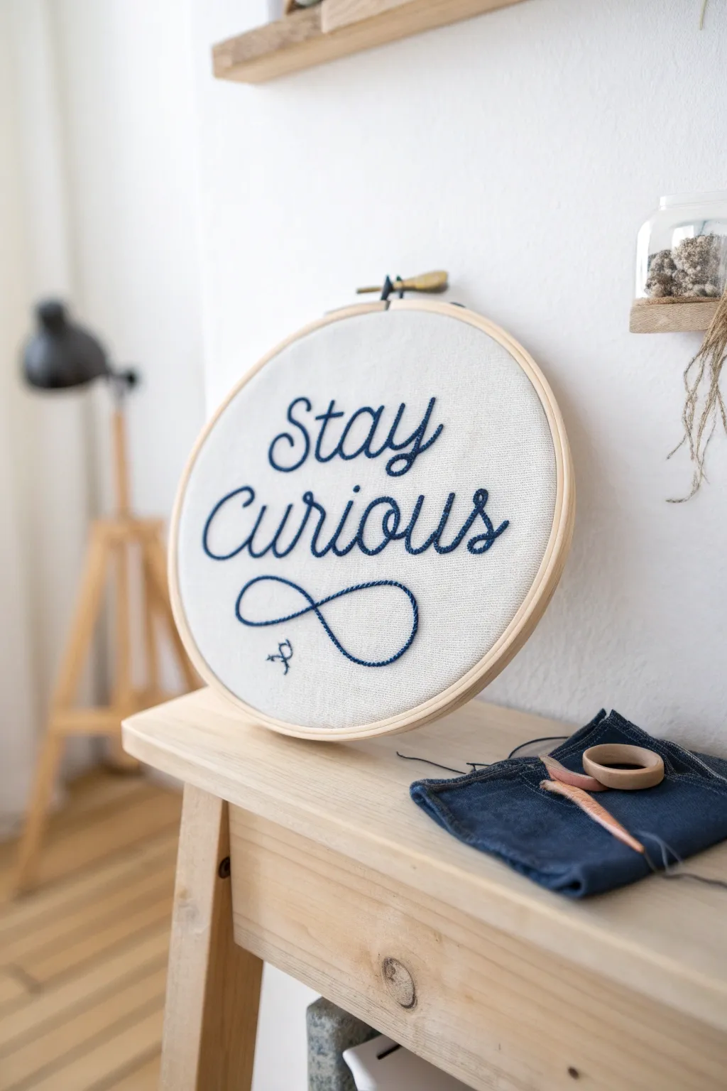 Embrace inspiration with every stitch. #StayCurious #MinimalistCrafts