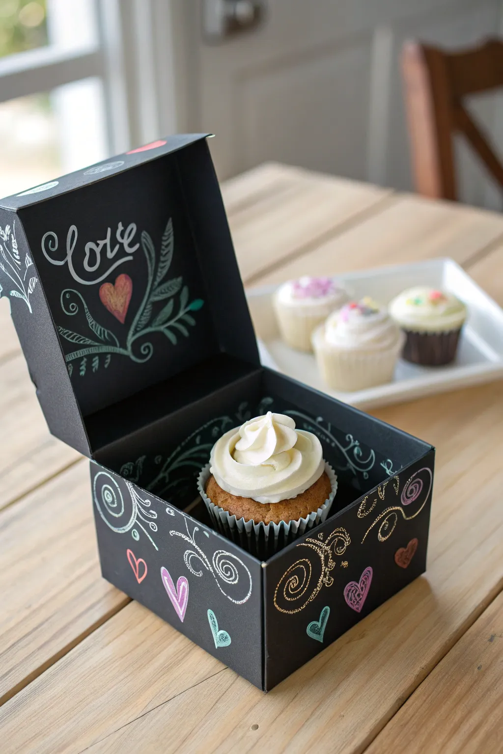 Unleash creativity with a Chalkboard Cupcake Box – perfect for those who love a touch of artistry in their sweet treats!