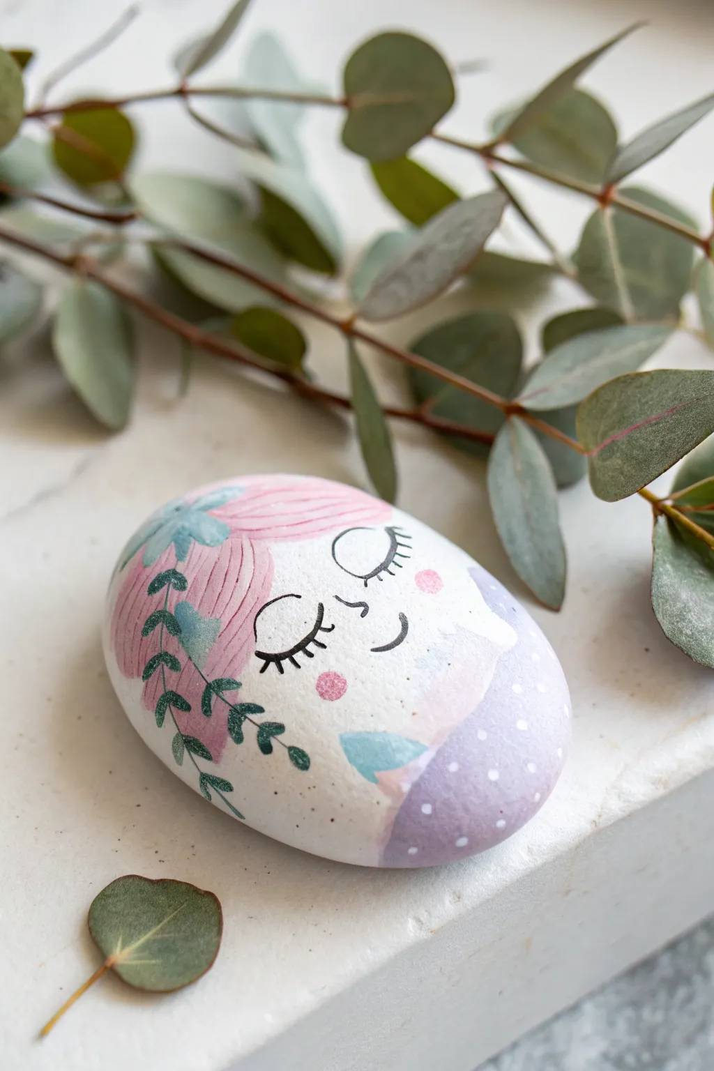 Meet your new garden companion: a charming painted rock friend!