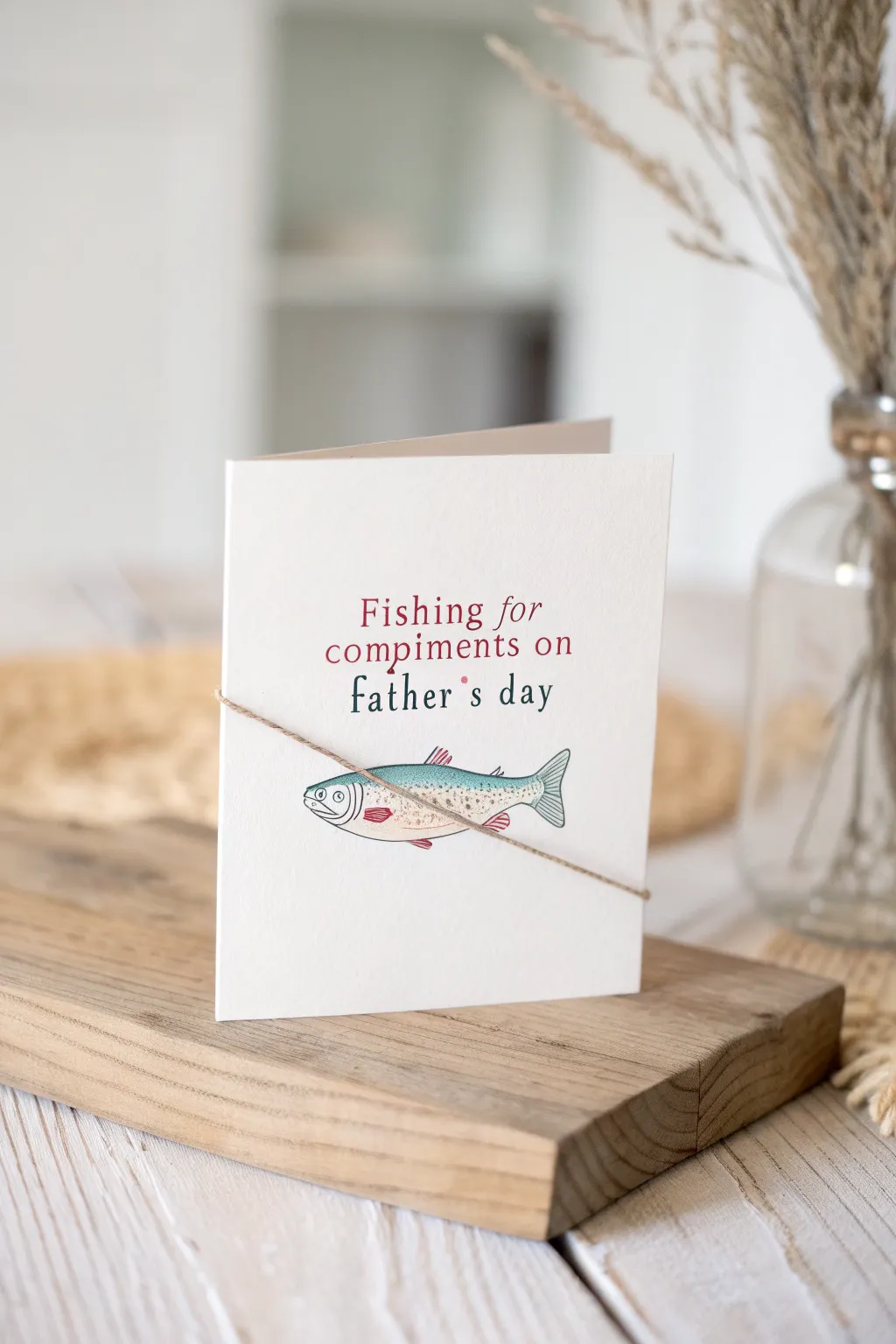 Reel in smiles with this charming Father's Day card idea!