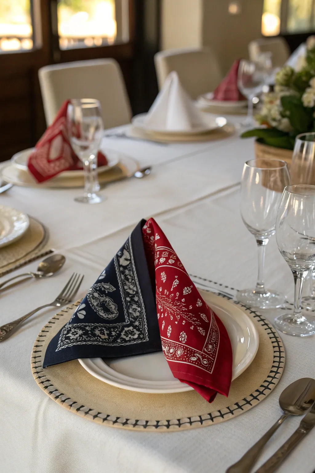 Complete your table setting with bandana napkins.