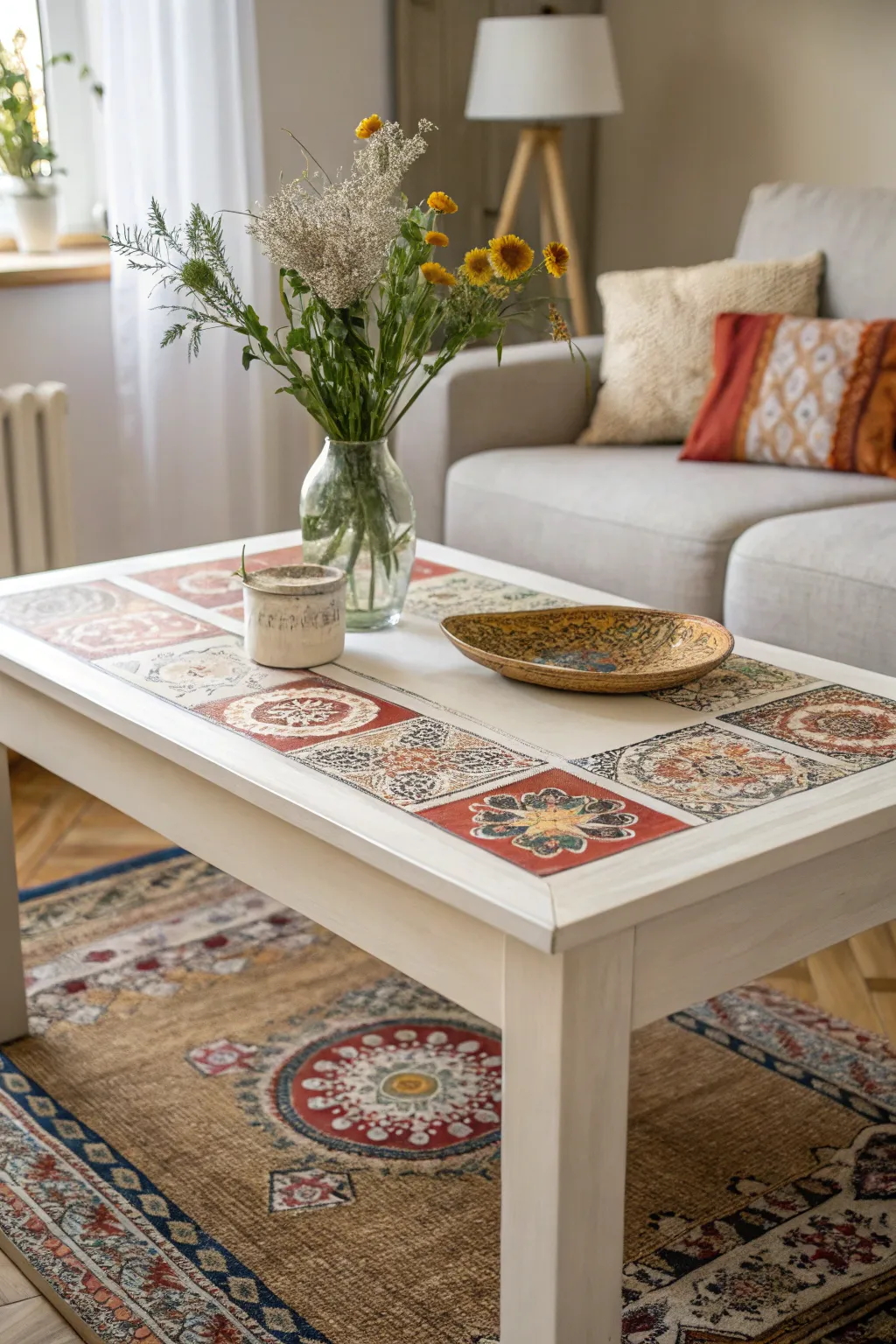 Transform your space with a decoupage table that’s both a work of art and a functional centerpiece.