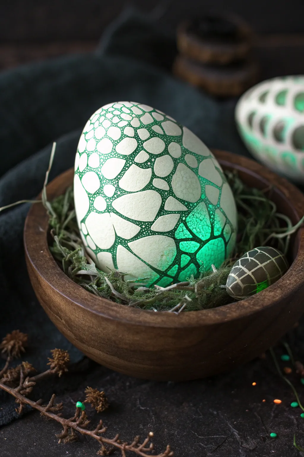 Illuminate your Easter with this glow-in-the-dark dino egg, a masterpiece of craft and creativity.