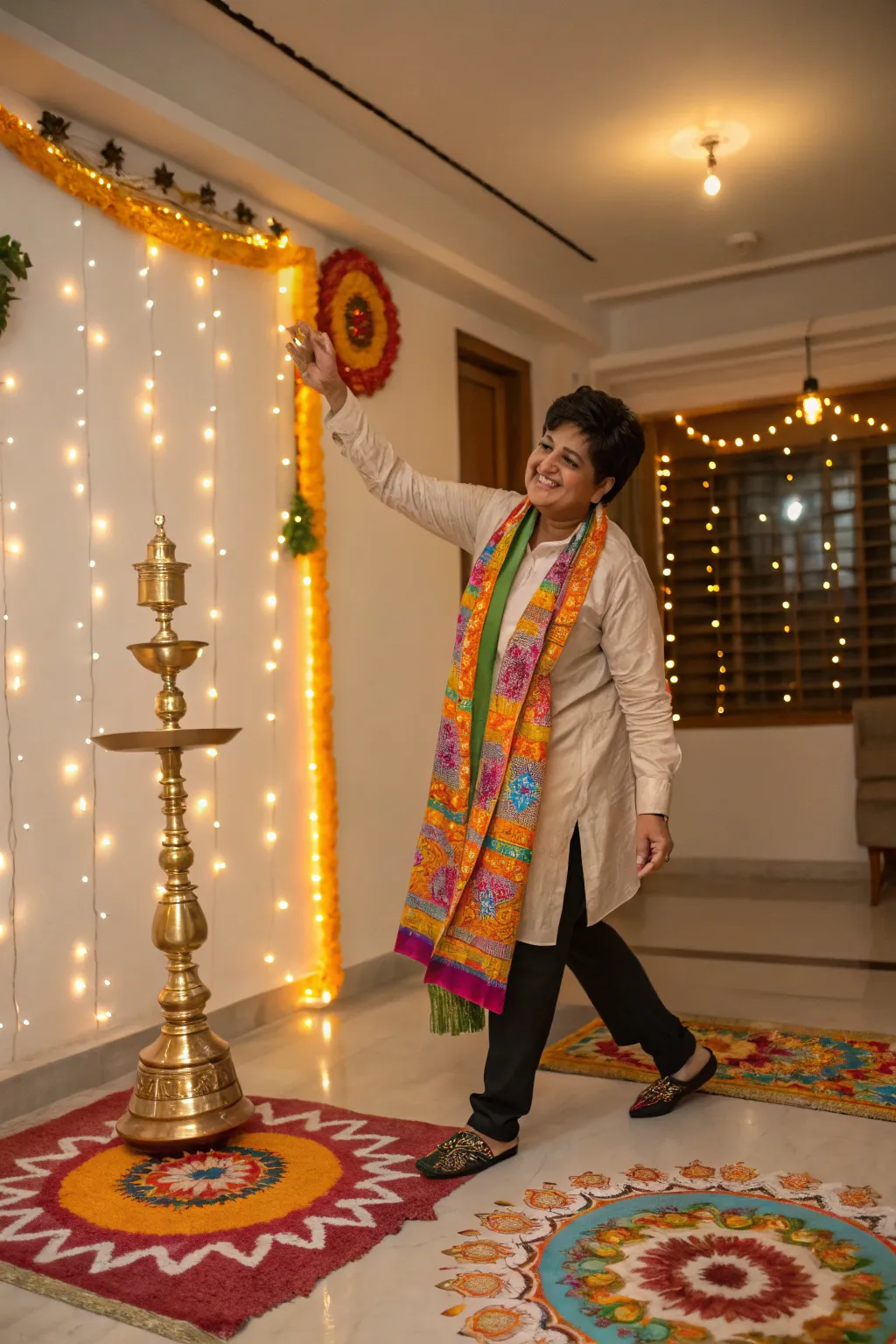Festive props add personality and charm to your Diwali portraits.