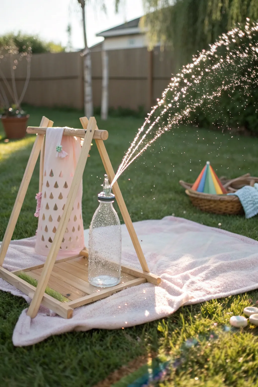 Bring joy to your backyard with a charming DIY splash pad! 🌿✨ #BackyardFun #MinimalistBoho