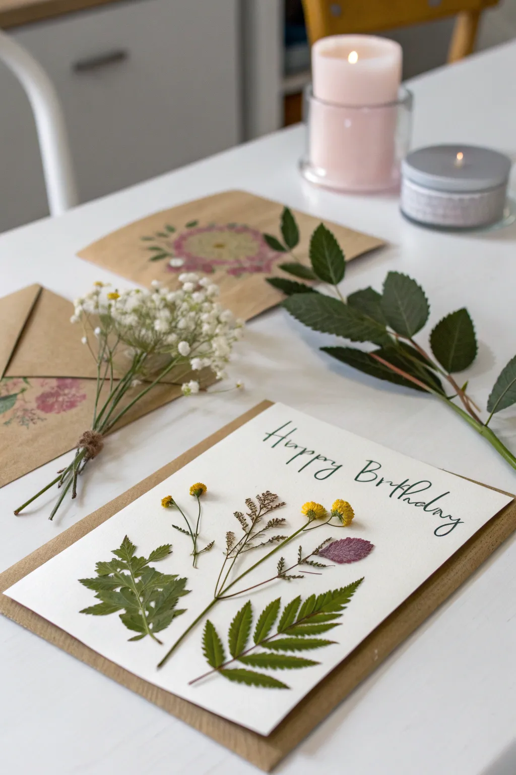 Embrace nature's elegance with a DIY birthday card, perfect for adding a personal touch to celebrations.