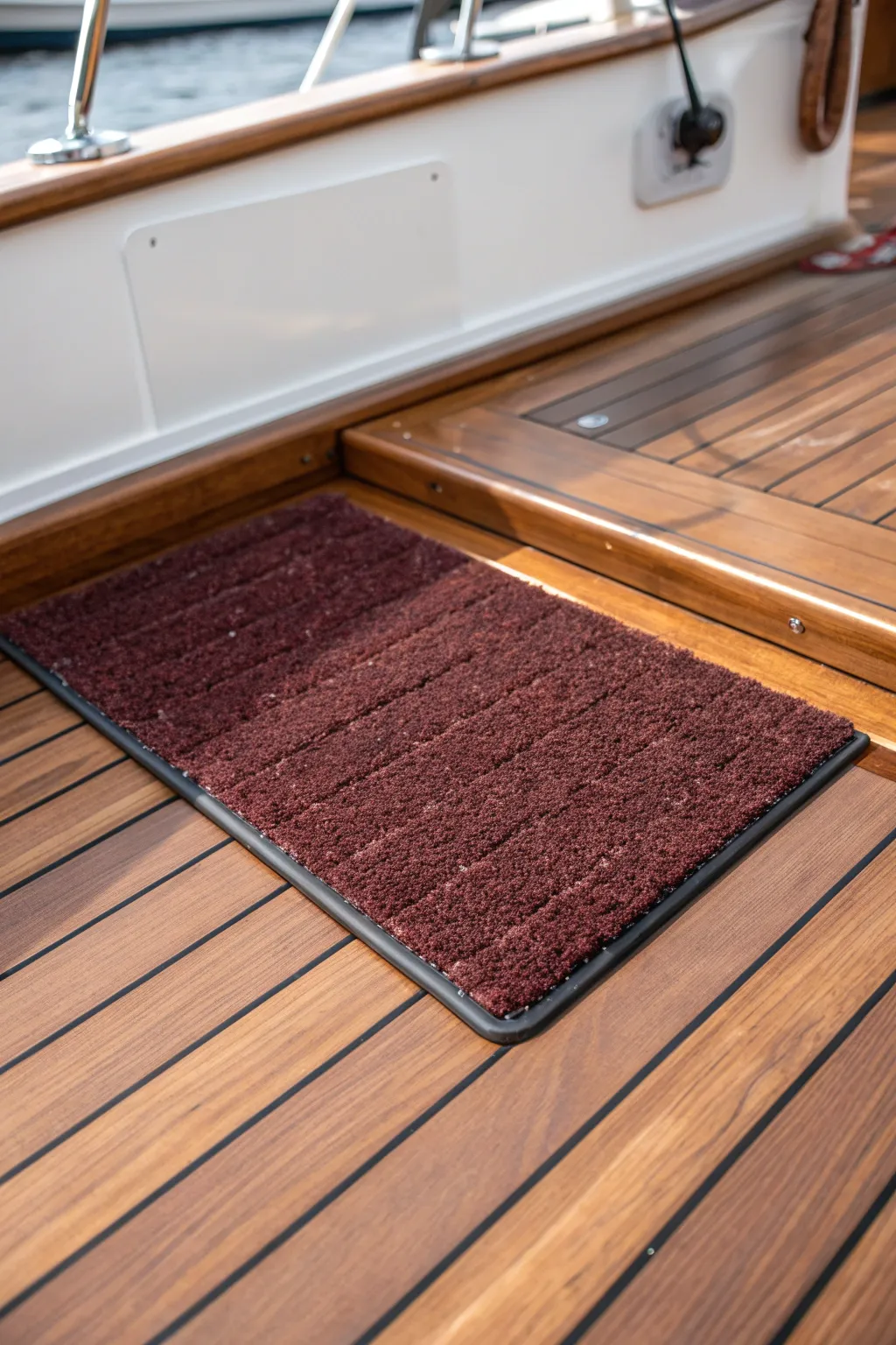Transform your boat's ambiance with the simple elegance of DIY carpet tiles.