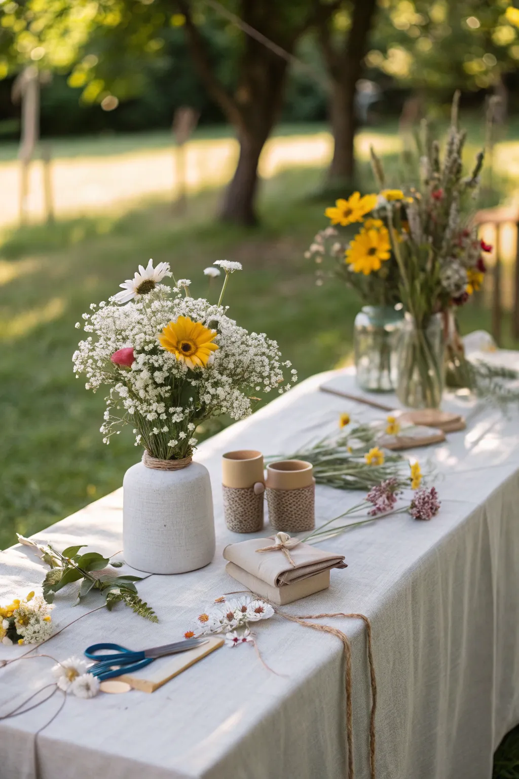 Unleash your creativity with a DIY flower crown station at your next boho backyard party!