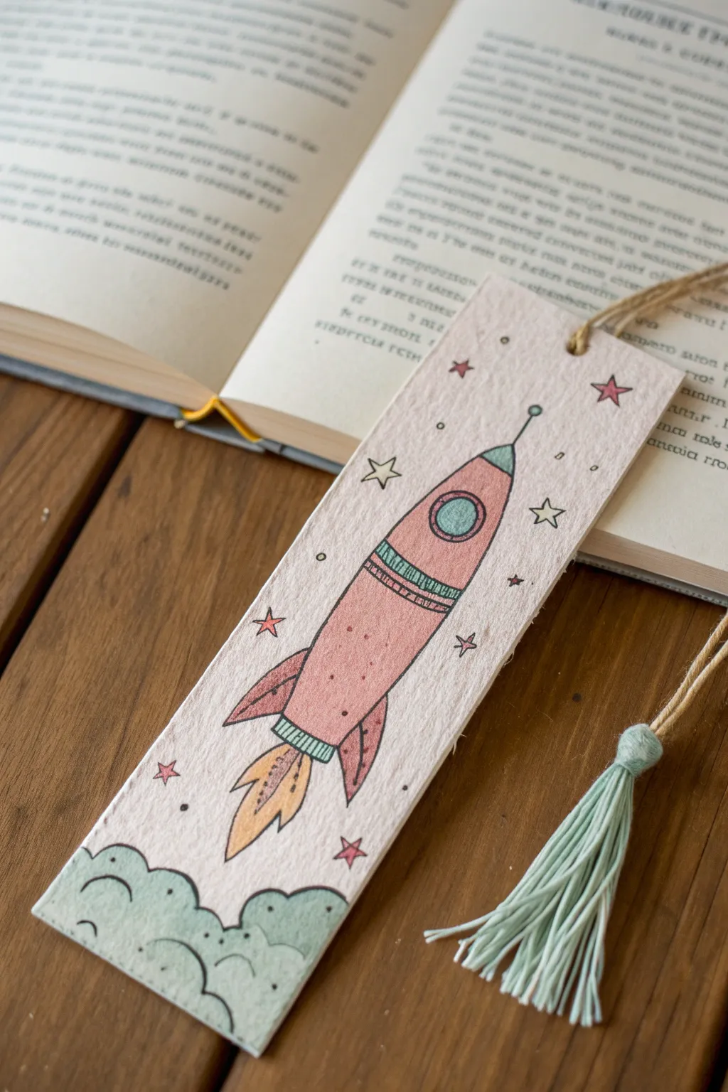 Launch your imagination with this whimsical DIY rocket bookmark!