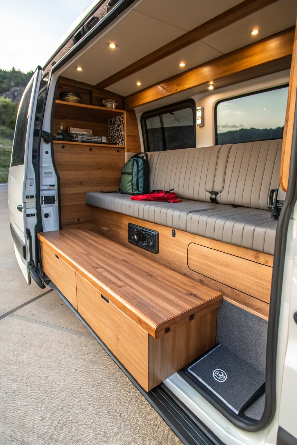 Discover the art of versatility with handcrafted multi-functional furniture for your campervan.