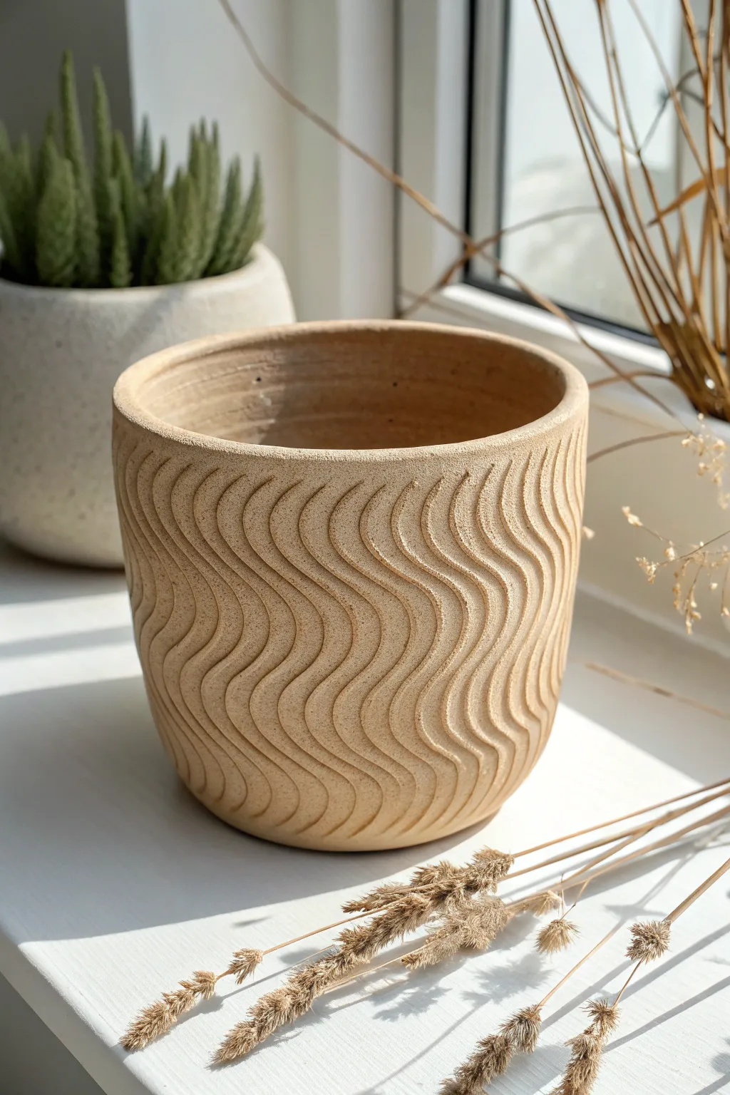 Elevate your green space with handcrafted elegance. #DIYClayPot #MinimalistDesign