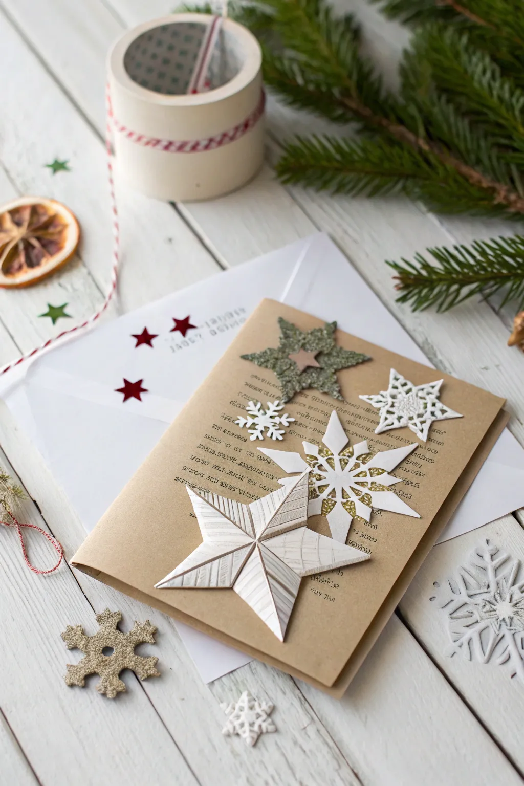 Transform old magazines into stunning DIY Christmas cards and embrace the beauty of recycled chic this holiday season.