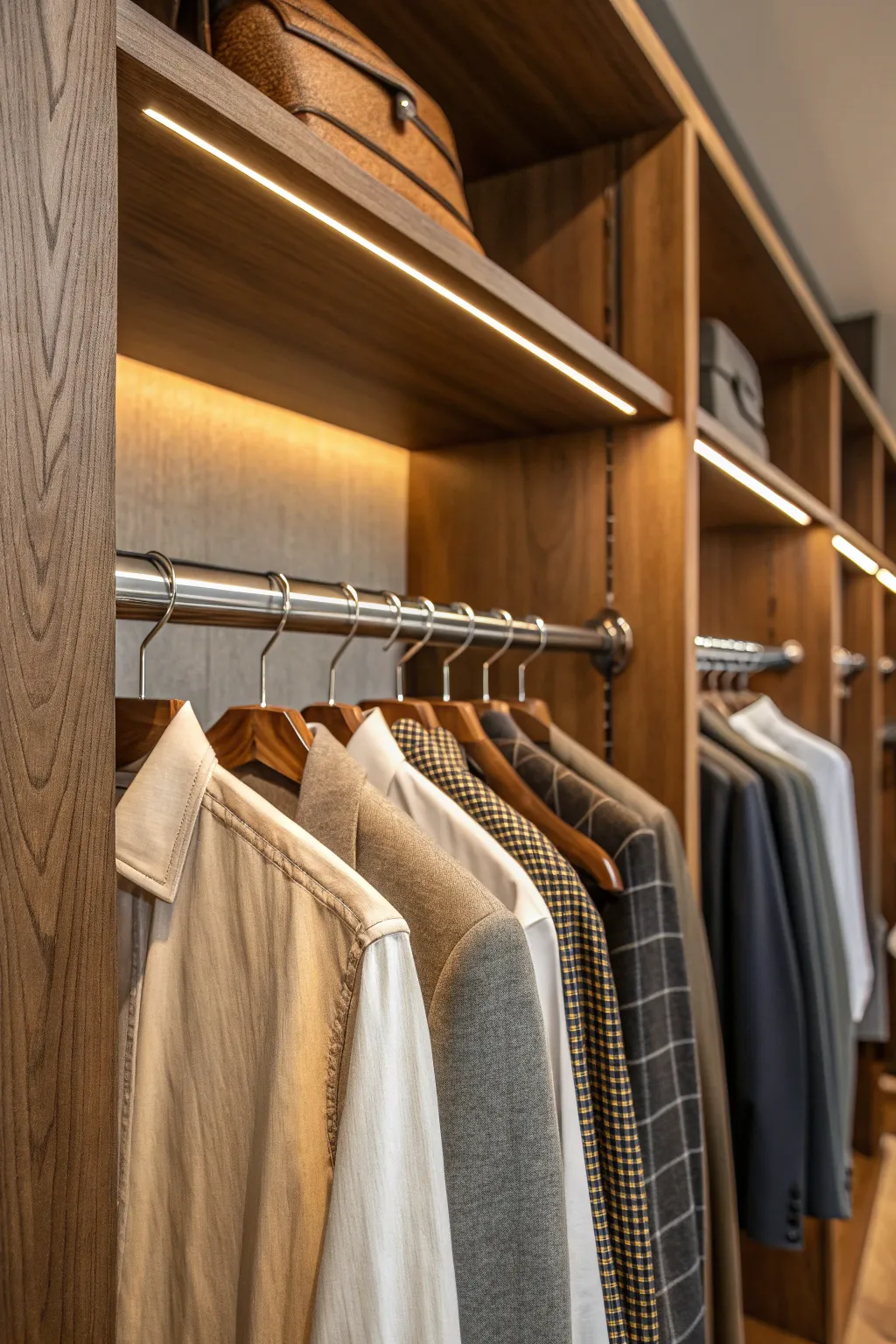 Elevate your closet space with handcrafted elegance and smart organization.