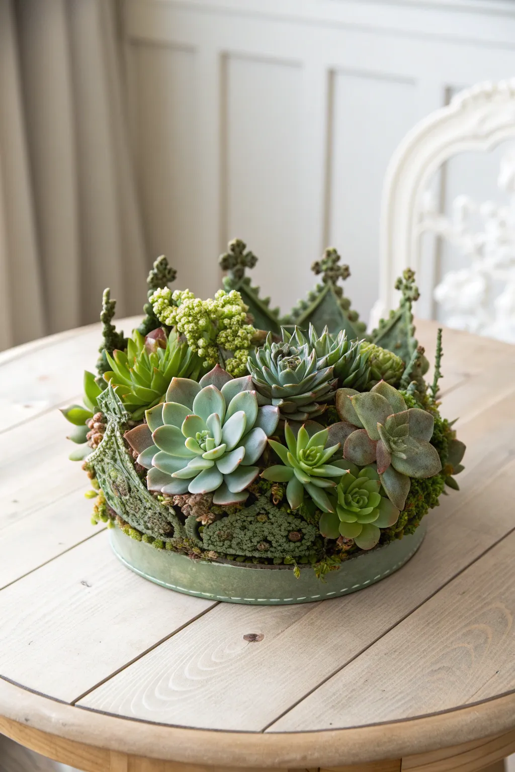 Elevate your table decor with this stunning succulent crown centerpiece, where minimalism meets Boho charm.