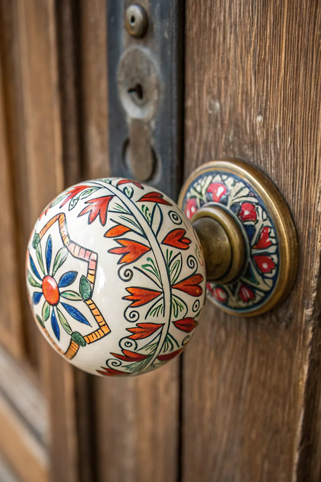 Transform your doors into art with hand-painted ceramic knobs.