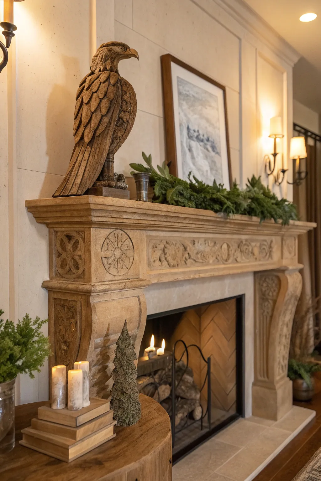 Transform your fireplace with custom-crafted elegance.