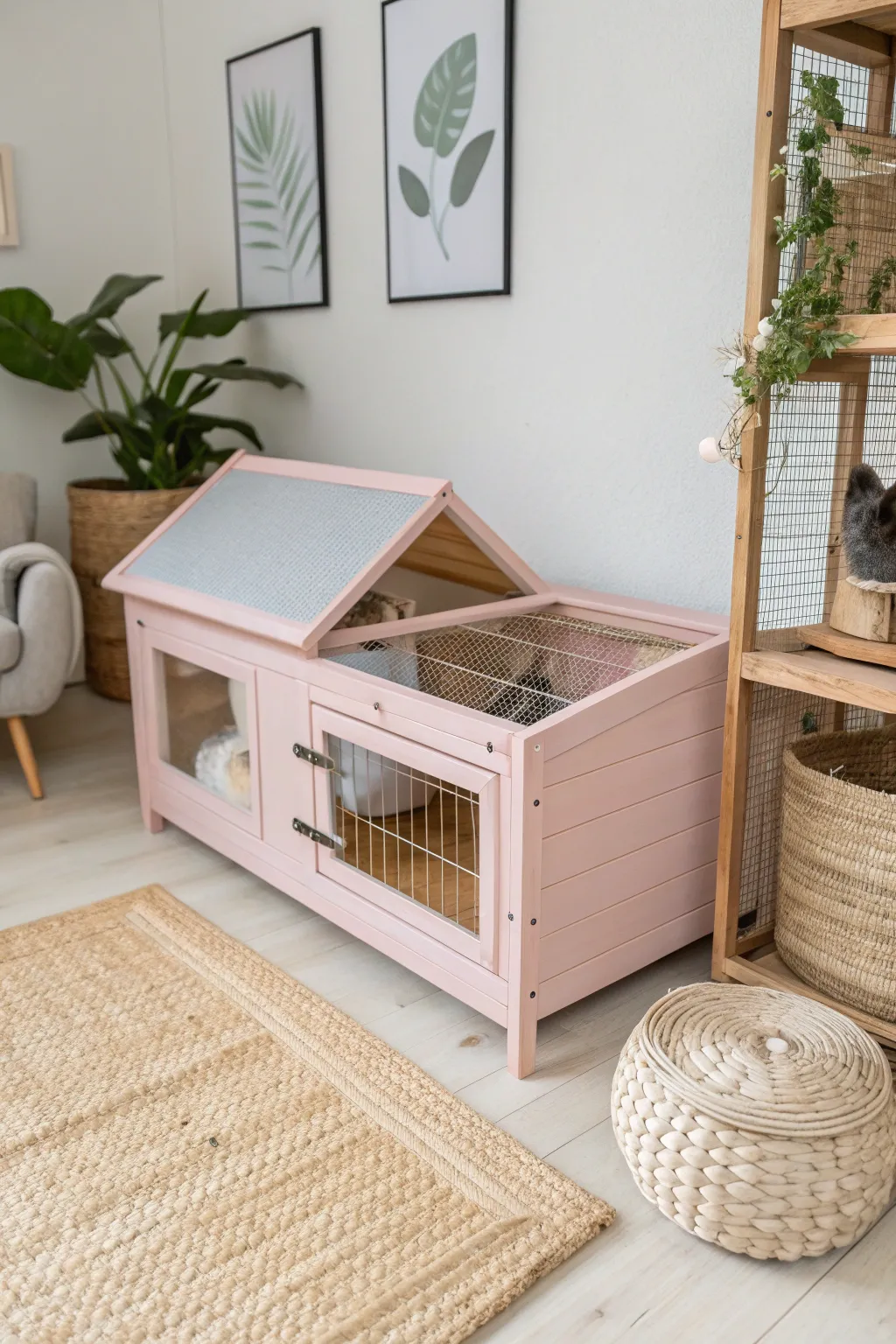 Elevate your space with a chic and functional guinea pig haven!