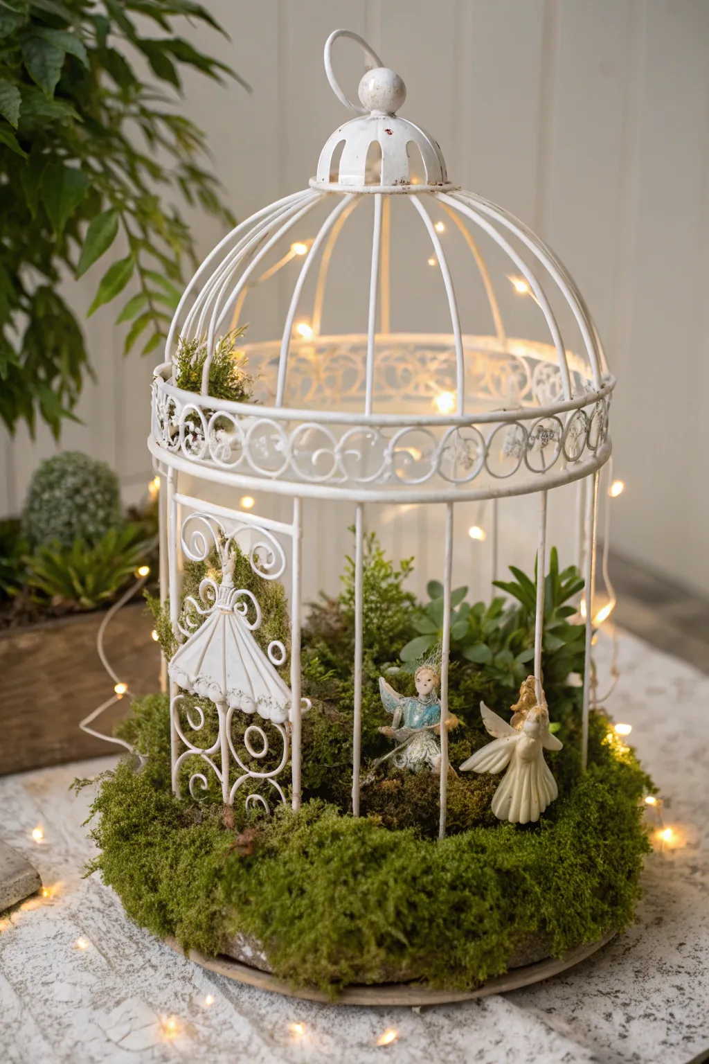 Transform a simple birdcage into your own magical fairy sanctuary.