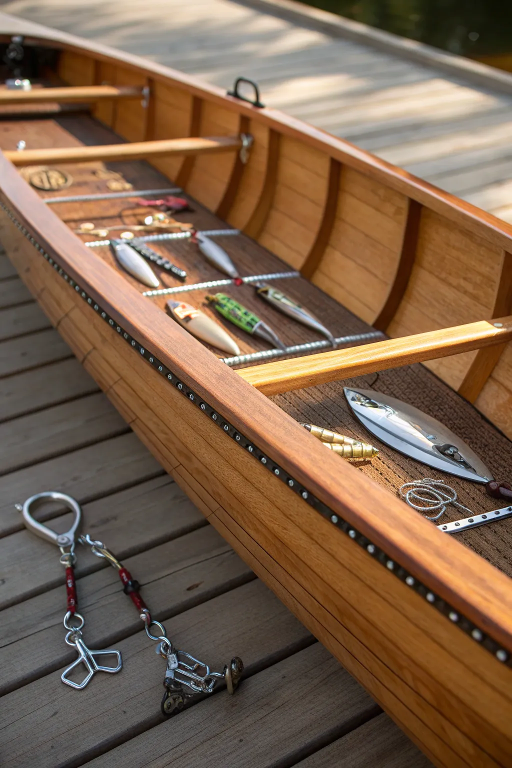 Keep your tools handy and your kayak stylish with magnetic gear strips.
