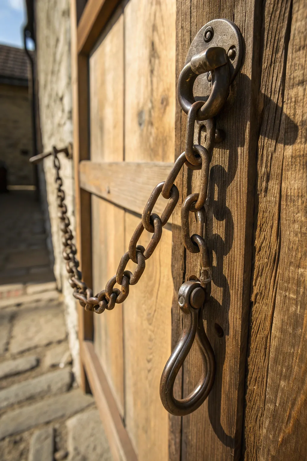 Elevate your DIY game with this stunning chain and hook latch—where aesthetics meet functionality.