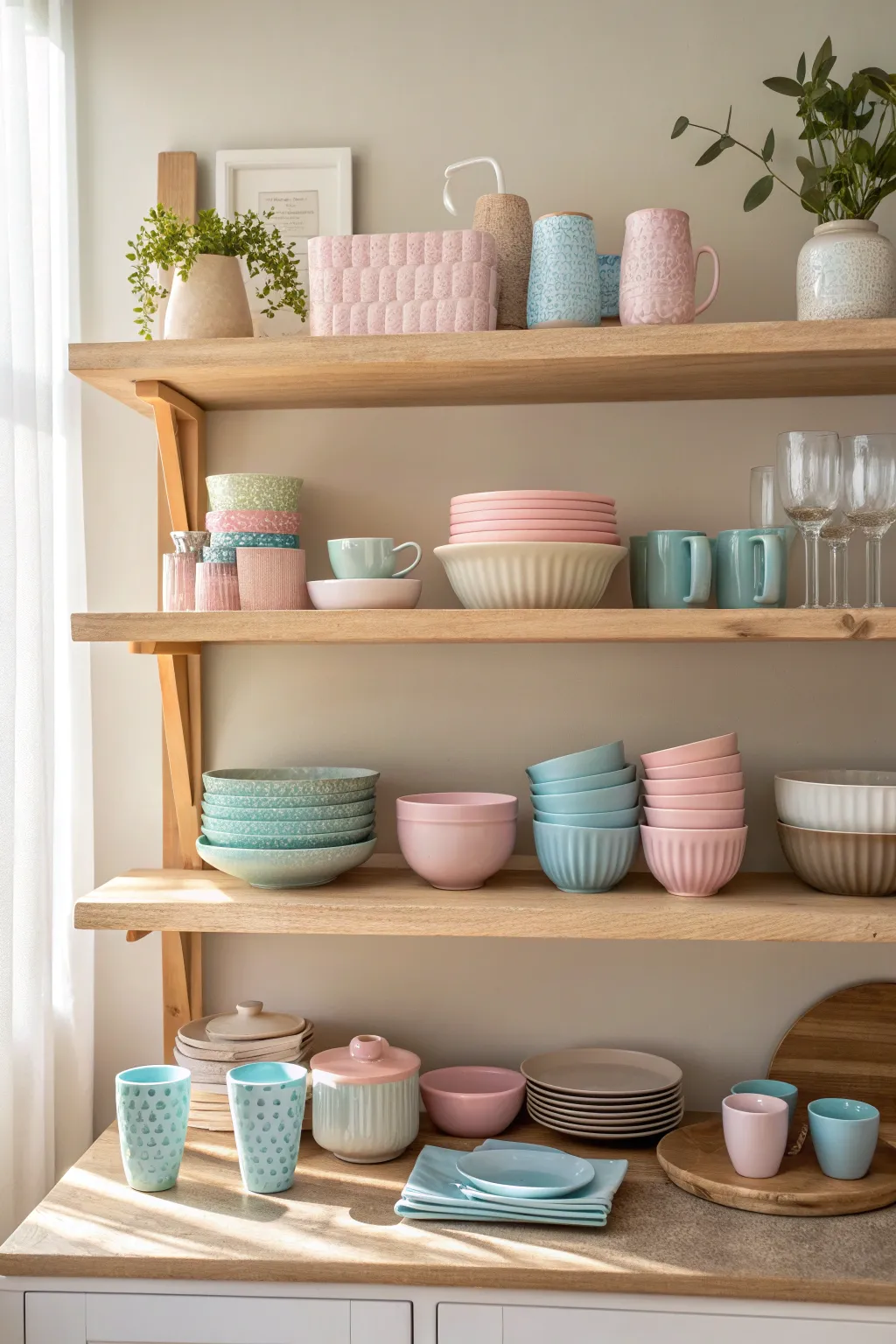 Transform your kitchen with the magic of color coordination – where simplicity meets elegance!