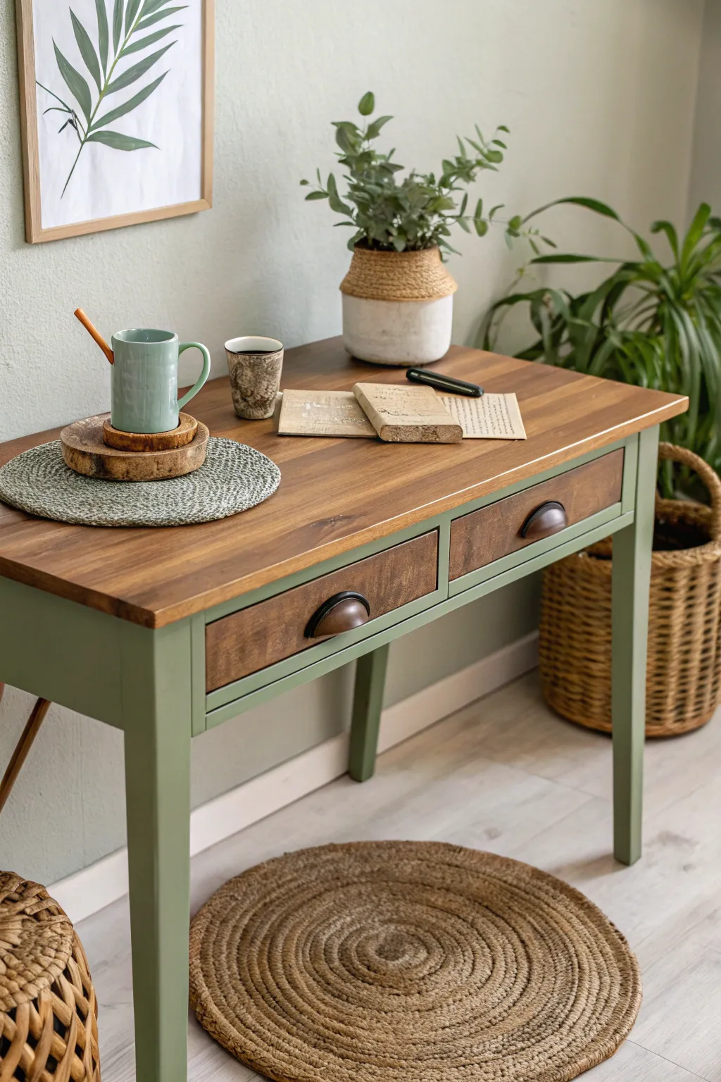 Bring nature into your workspace with calming earthy tones.