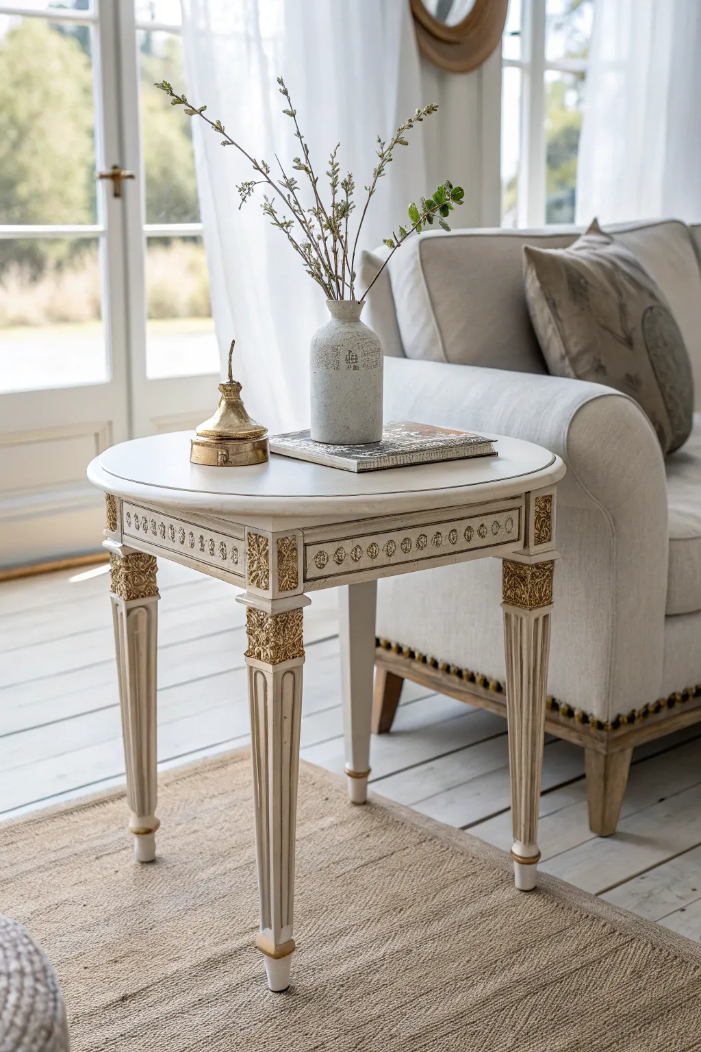 Elevate your space with a touch of metallic magic. 🌟 Discover how gold accents can transform a simple table into a chic statement piece.