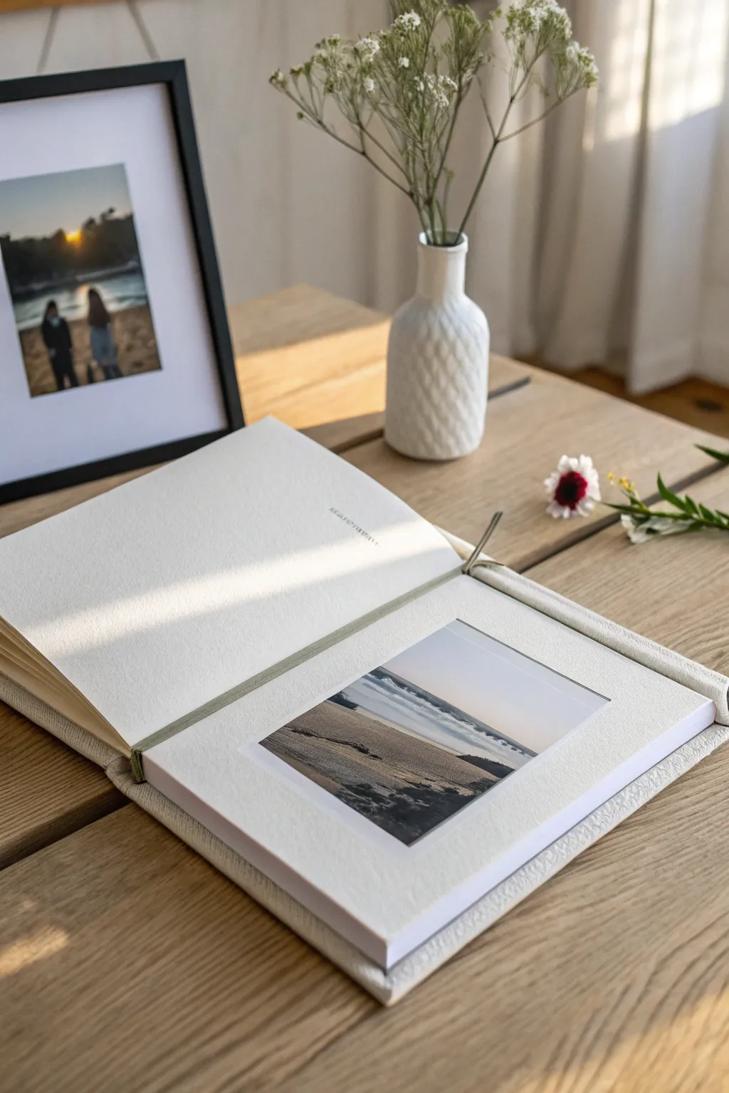 Capture life's moments in a minimalist photo journal that lets your memories shine.