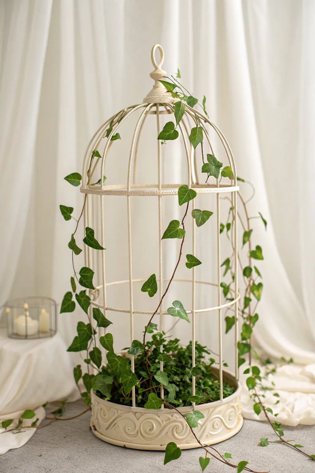 Elevate your plant display with a whimsical birdcage trellis—where craftsmanship meets natural beauty.