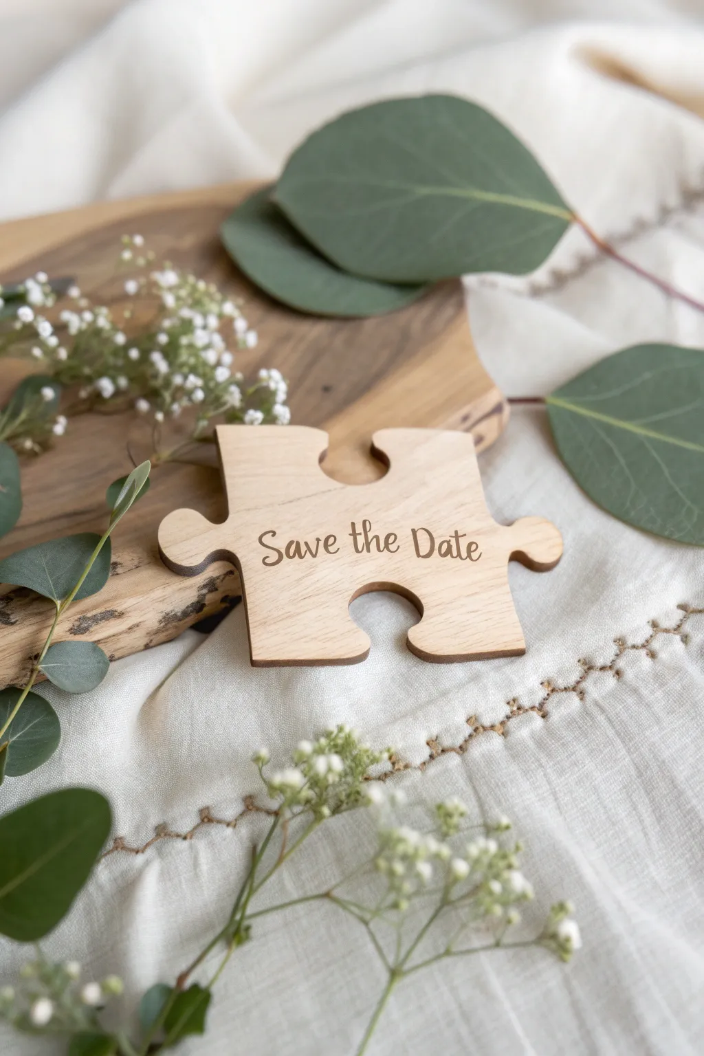 Engage your guests with a touch of playful elegance: DIY puzzle save-the-dates.