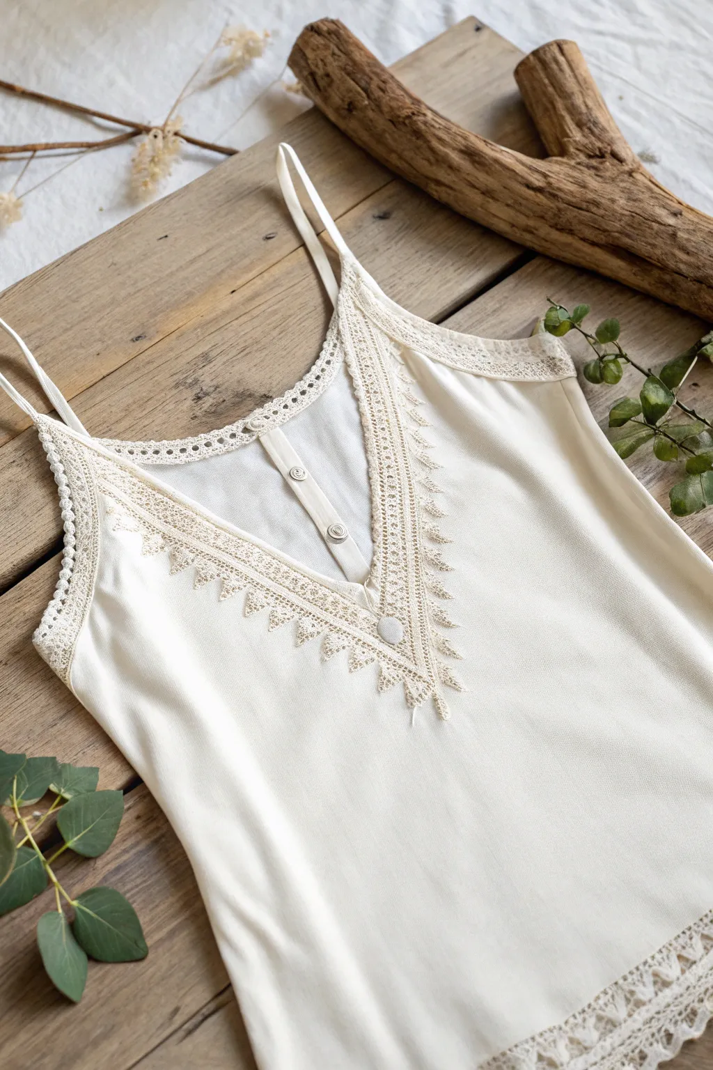 Embrace Elegance: Transform your tank top with delicate lace trim for a touch of timeless beauty.