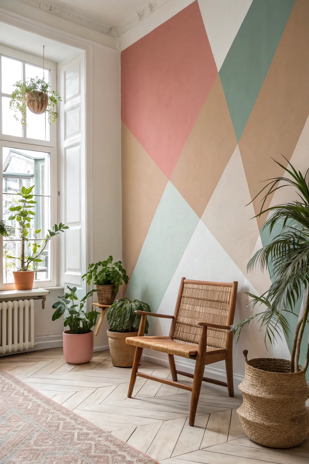 Transform your space with the bold elegance of contemporary color blocking. Embrace simplicity and craftsmanship with this Scandinavian-Boho fusion.