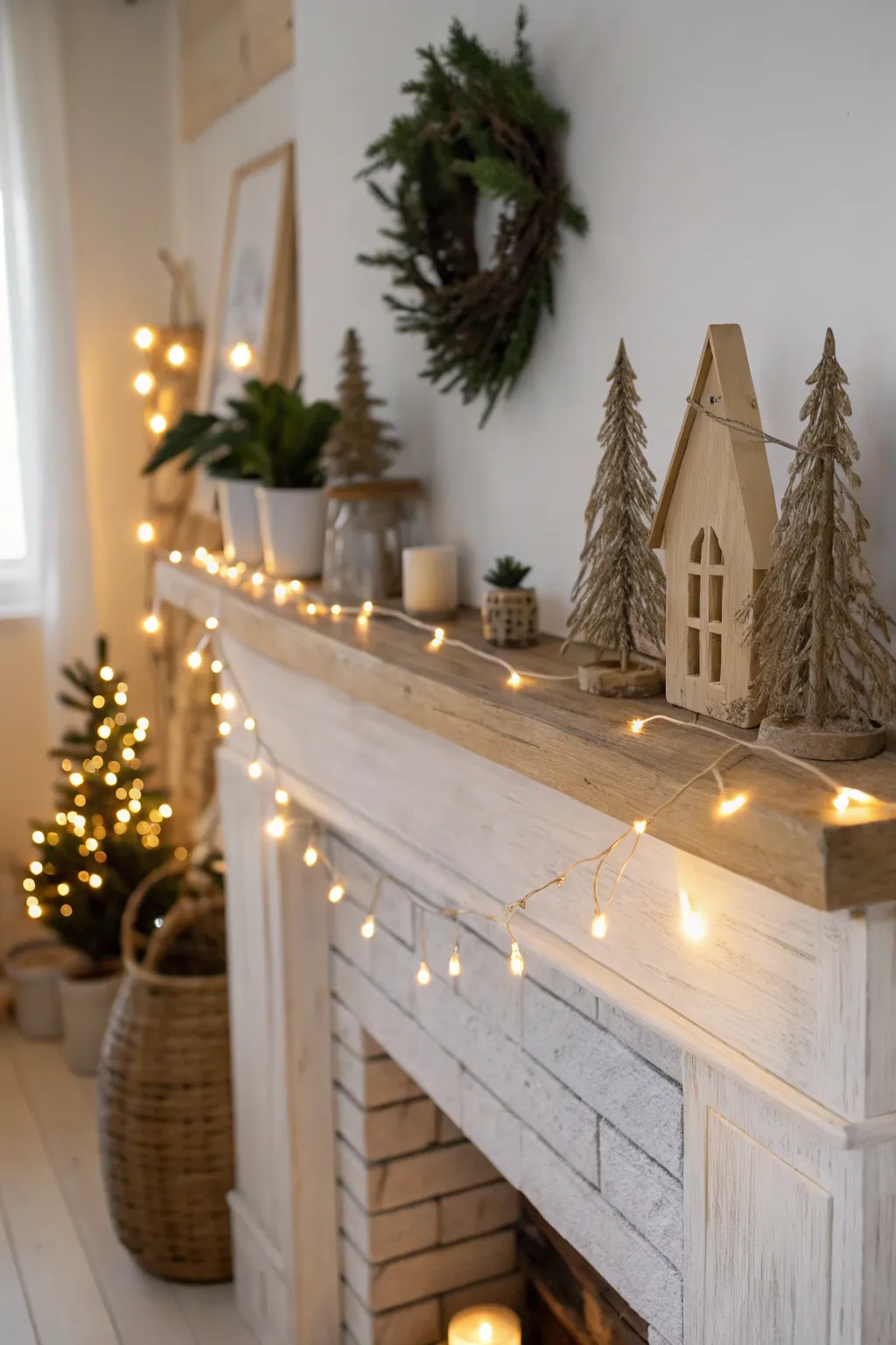 Transform your space into a magical winter retreat with the warm glow of twinkling fairy lights.