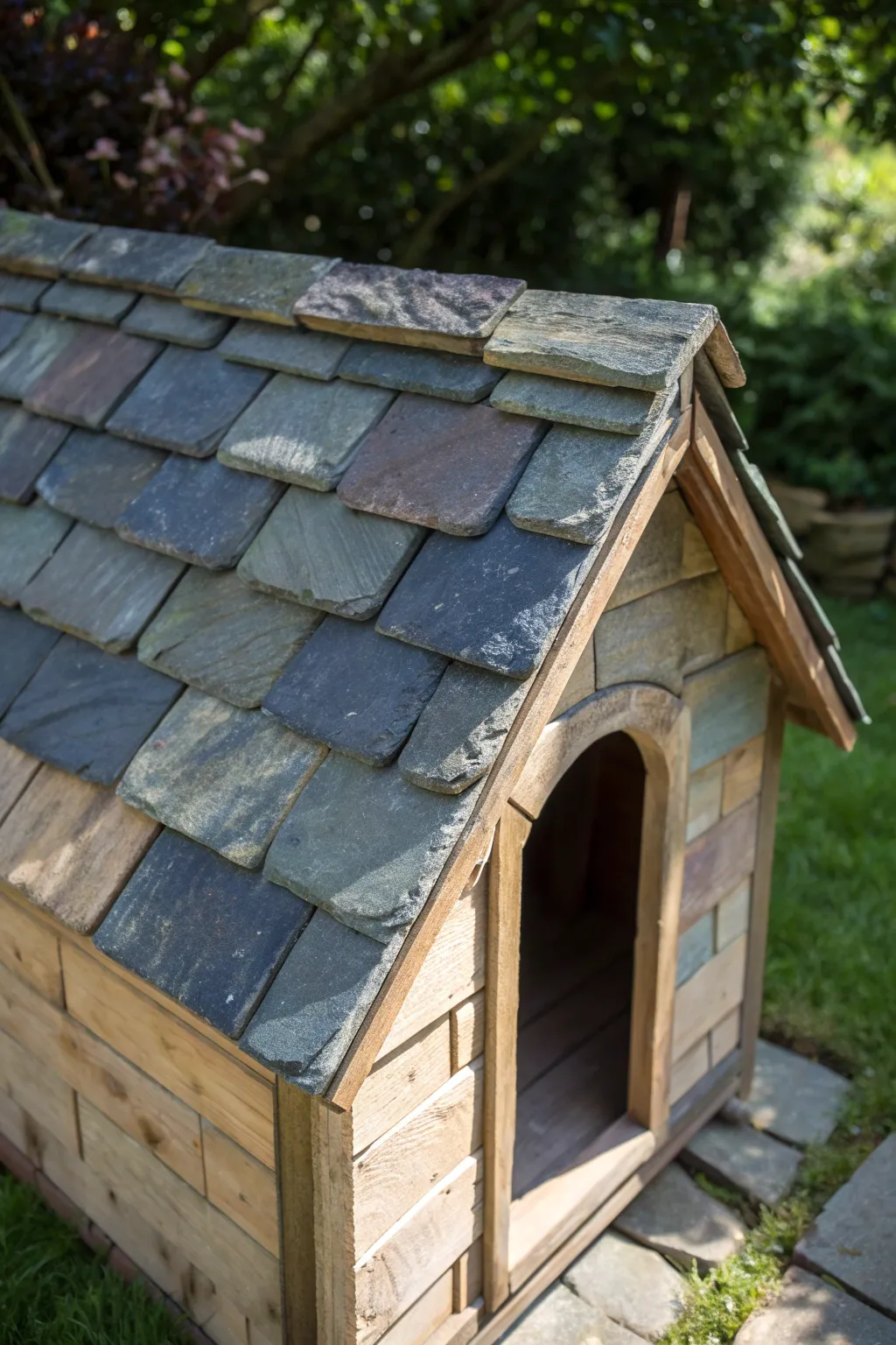 Timeless Elegance: Elevate your dog's home with the classic charm of slate tiles.