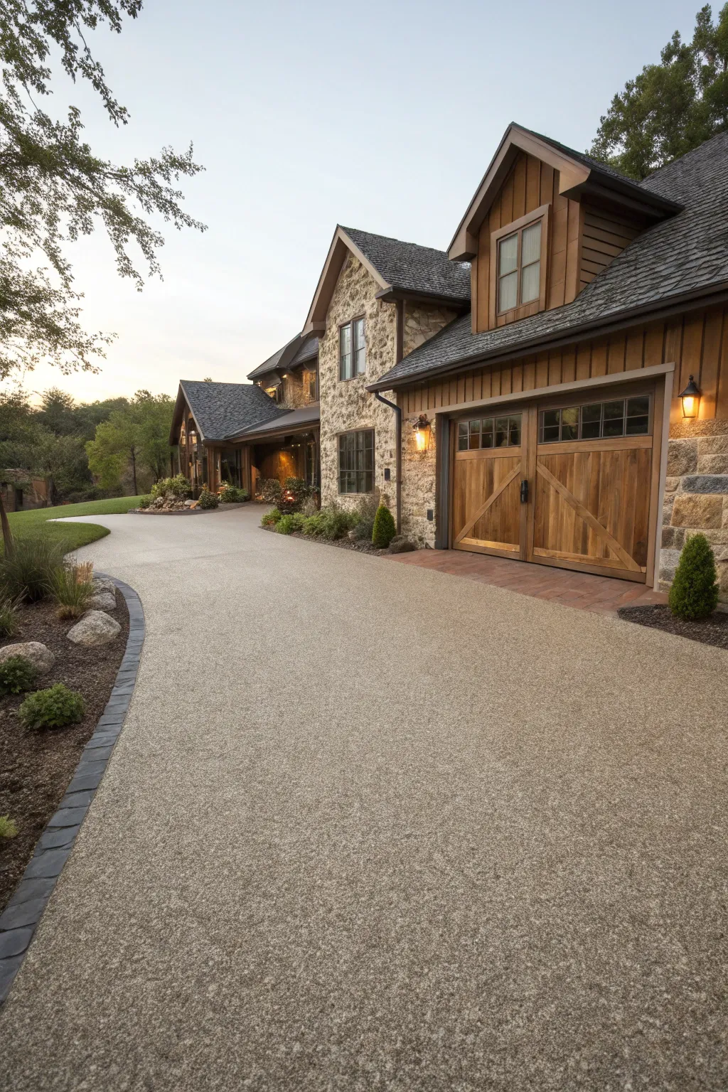 A driveway showcasing a rock salt finish.